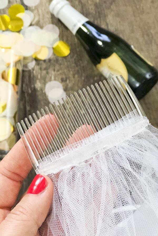 Voile de fête prénuptiale frangé et teint à la main
