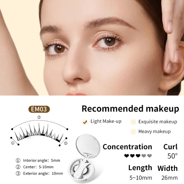 Magnetische Wimpern Set