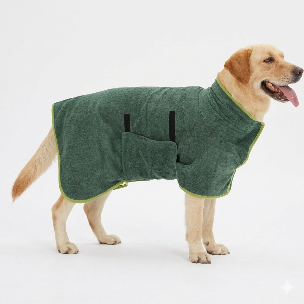 Peignoir pour animaux de compagnie à séchage rapide