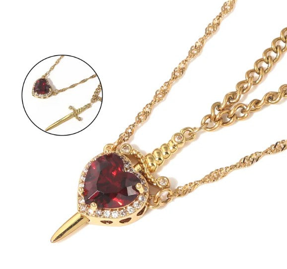 Collier Poignard Amour