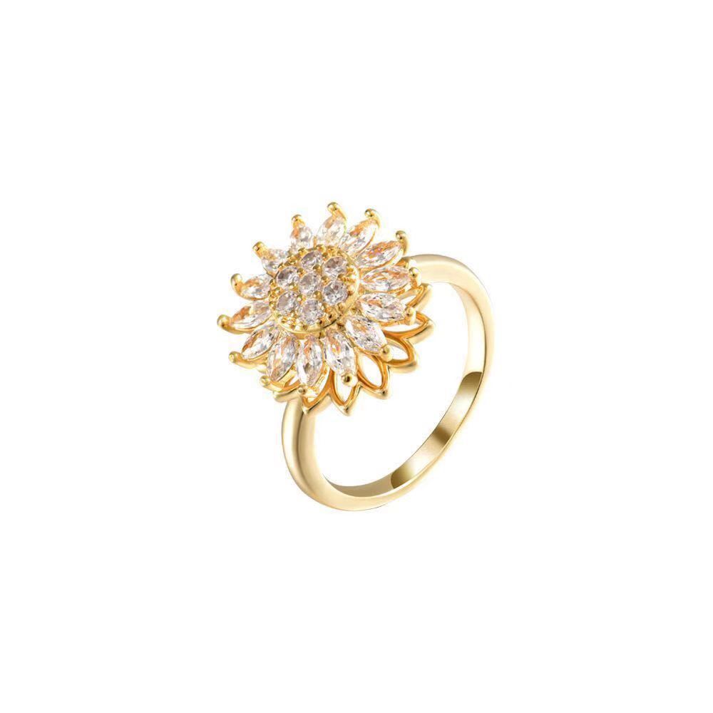 Sonnenblumen-Rotationsring zur Linderung von Angstzuständen