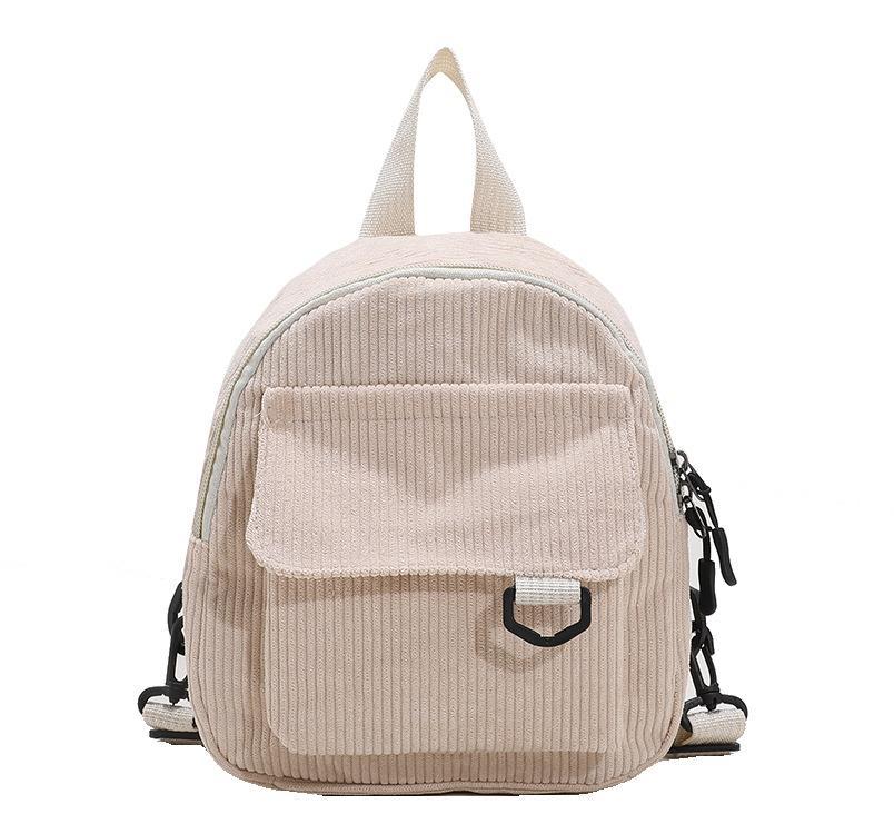 Adorable sac à dos en velours côtelé avec petite trousse de maquillage