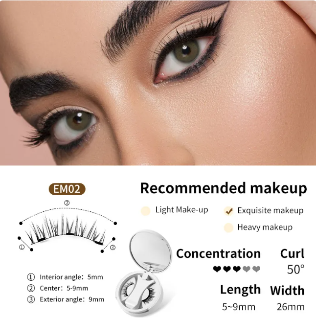 Magnetische Wimpern Set