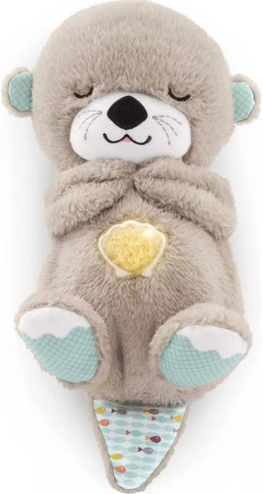 Soundmaschine Soothe 'n Snuggle Otter Tragbares Plüsch-Babyspielzeug mit sensorischen Details, Musik, Lichtern und rhythmischen Atembewegungen