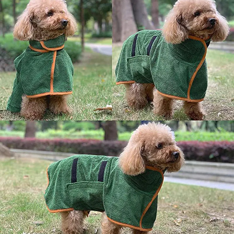Peignoir pour animaux de compagnie à séchage rapide
