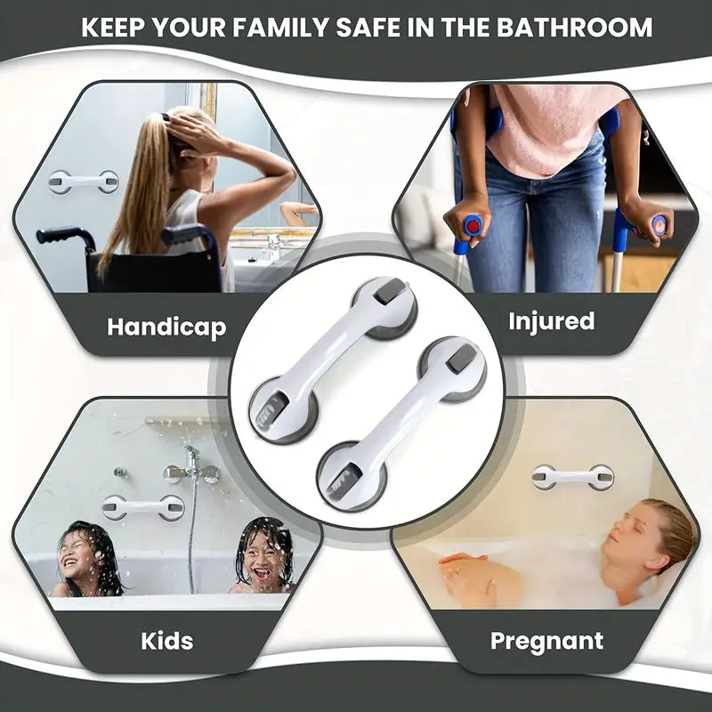 Badezimmer-Haltegriff mit Saugnapf zur Sicherheit