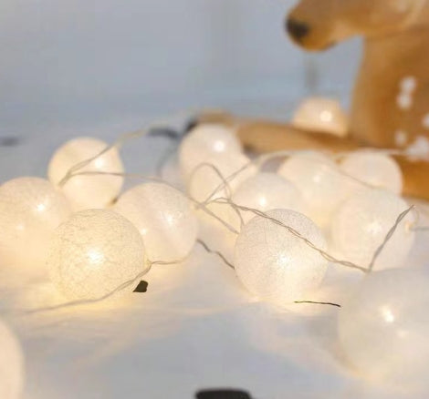 Lanternes étoilées LED en fil de coton