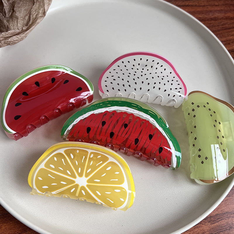 Sommer Acryl Obst Haar Kralle Clip für Frauen