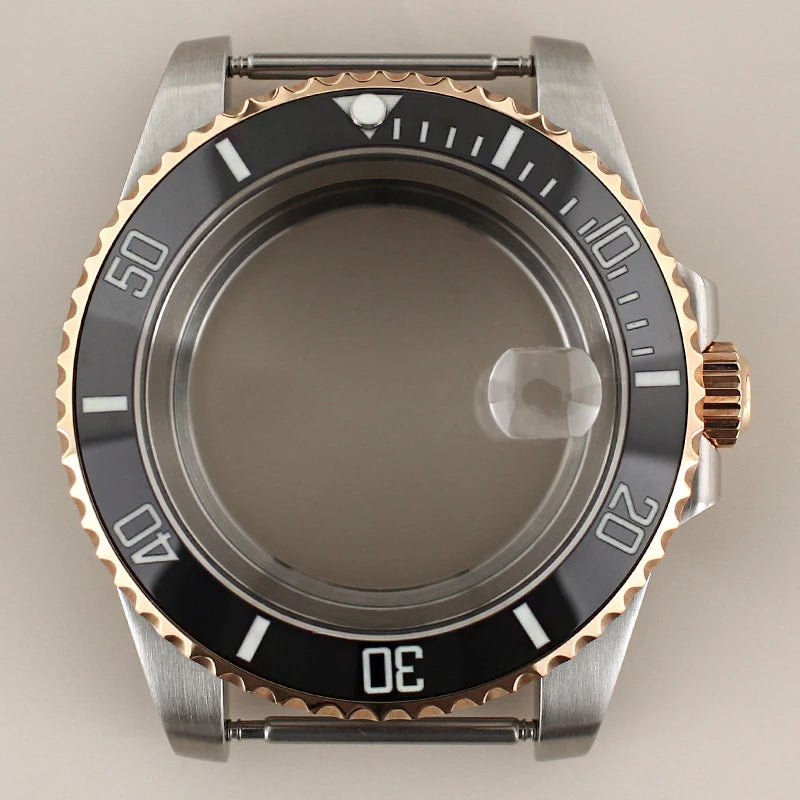 40mm Sub Watch Case Waterproof For NH35 NH36 NH34 NH38 8215 ETA 2824 PT5000 Movement Case With Sapphire Crystal 120 clicks Bezel