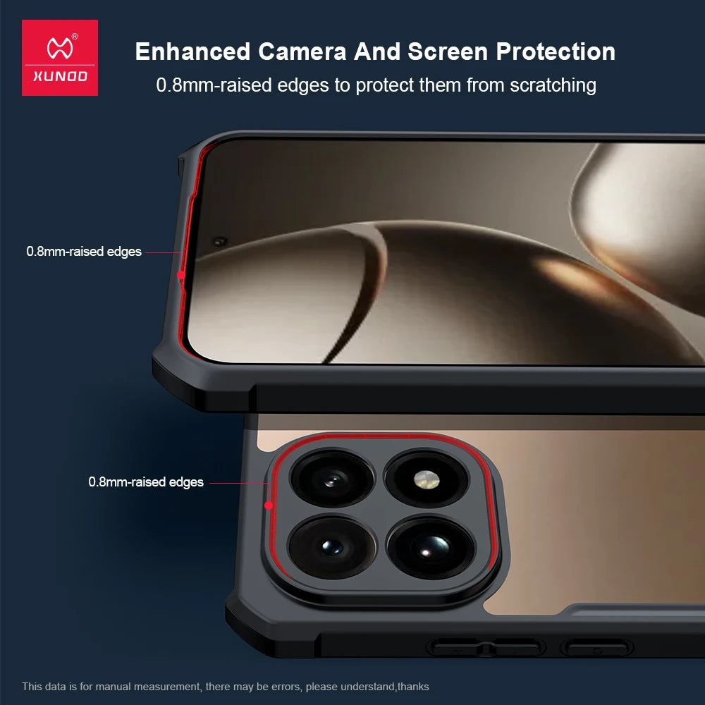Xundd For Xiaomi 15T Case For Xiaomi 15T Pro Transparent Phone Cover Shockproof Bumper Protective Cases Luxury Case NonYellowing