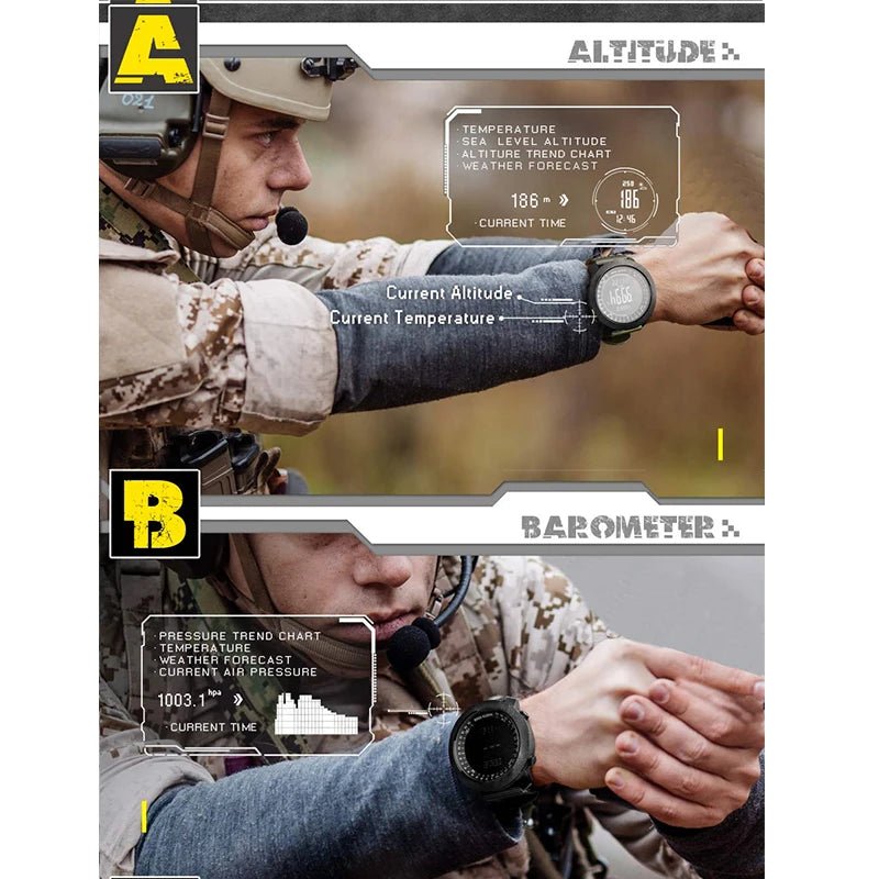 NORTH EDGE Men's Sport Digital Watch Hours Running Swimming Military Army Watches Altimeter Barometer Compass Waterproof 50m - Novli; Another thing you didn’t know you needed. ✨