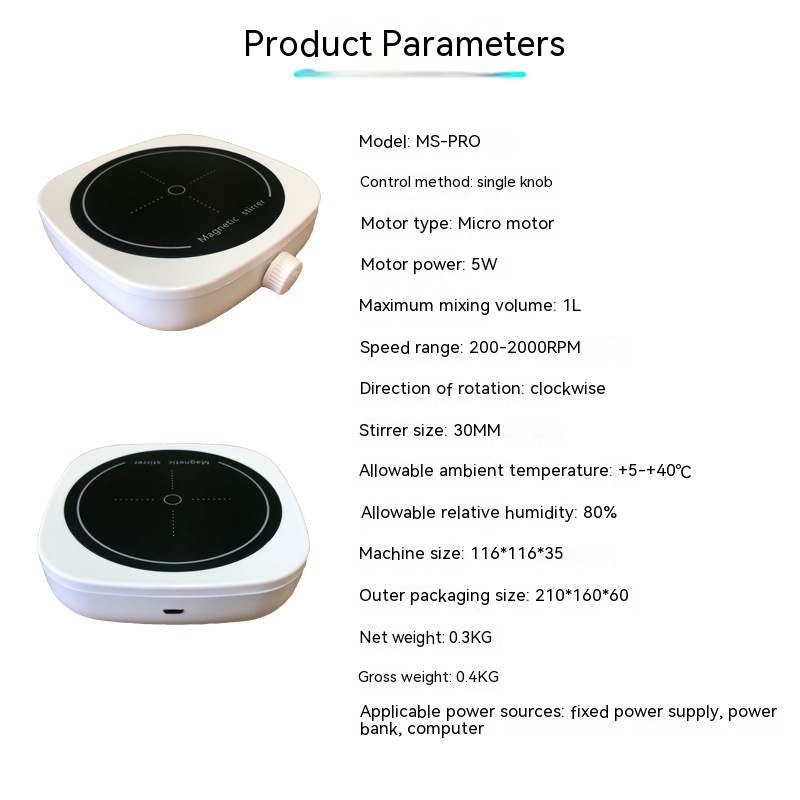 Agitateur magnétique compact pour laboratoire