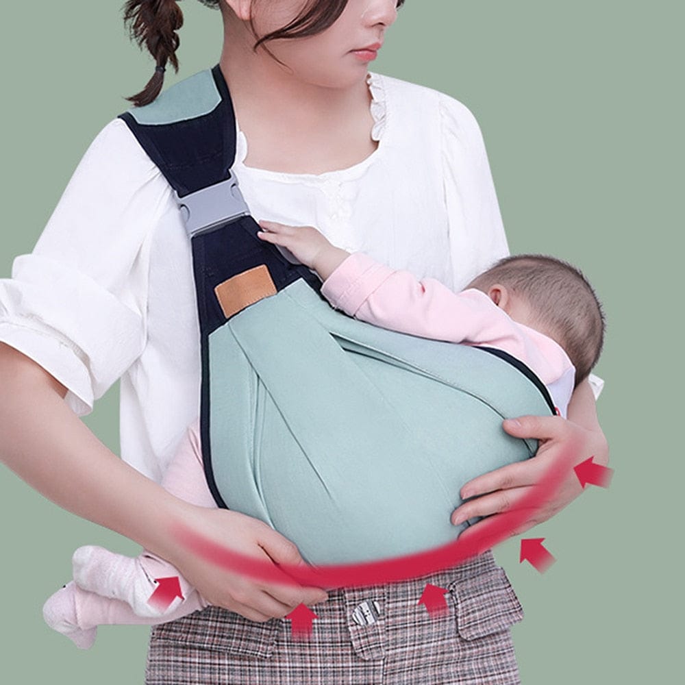 Babytrage als Schulterschlinge
