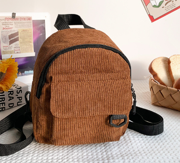 Sac à dos chic en velours côtelé pour les trajets quotidiens