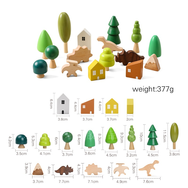 Jouet d'équilibre en bois Montessori à empiler avec des animaux