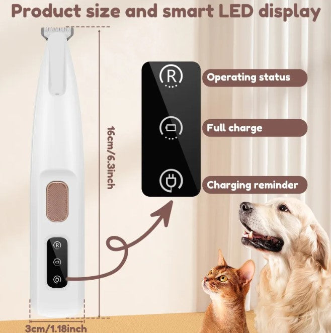 Tierpfotentrimmer mit LED-Licht