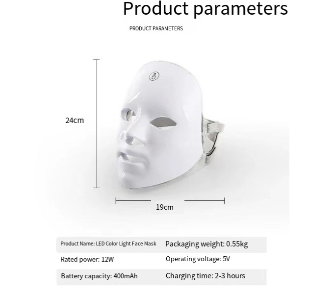 LED-Therapie-Gesichtsmaske zur Hautverjüngung