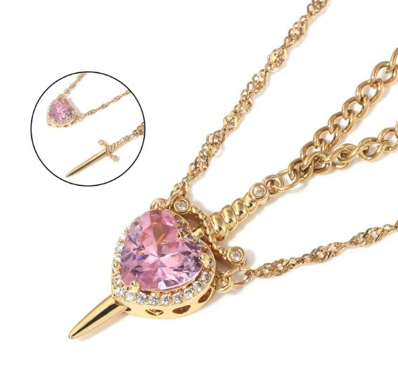Collier Poignard Amour