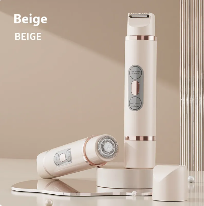 Elektrischer Damenrasierer mit Doppelkopf, schmerzfreier Epilierer, Bikinirasierer, automatischer Haartrimmer, Achselhöhlen, Gesicht, Lippen, Beine