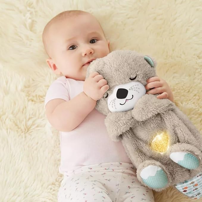 Soundmaschine Soothe 'n Snuggle Otter Tragbares Plüsch-Babyspielzeug mit sensorischen Details, Musik, Lichtern und rhythmischen Atembewegungen