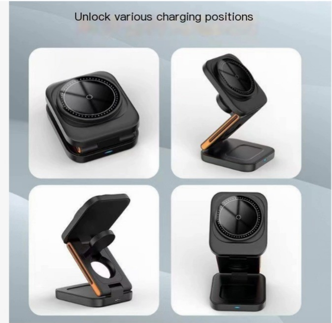 3-in-1 faltbares kabelloses Ladegerät
