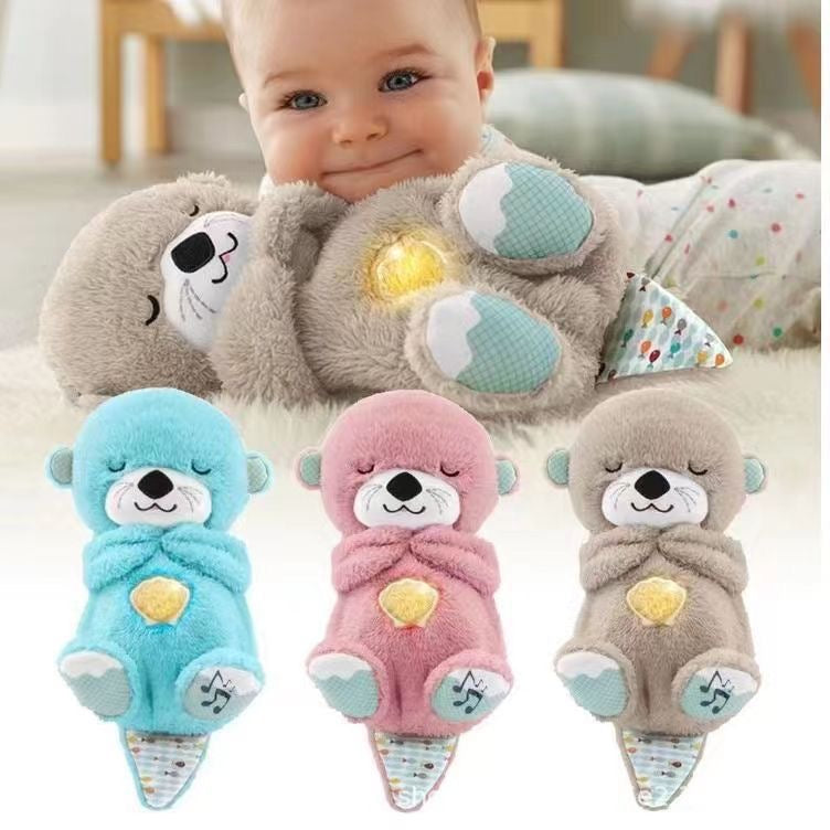 Soundmaschine Soothe 'n Snuggle Otter Tragbares Plüsch-Babyspielzeug mit sensorischen Details, Musik, Lichtern und rhythmischen Atembewegungen